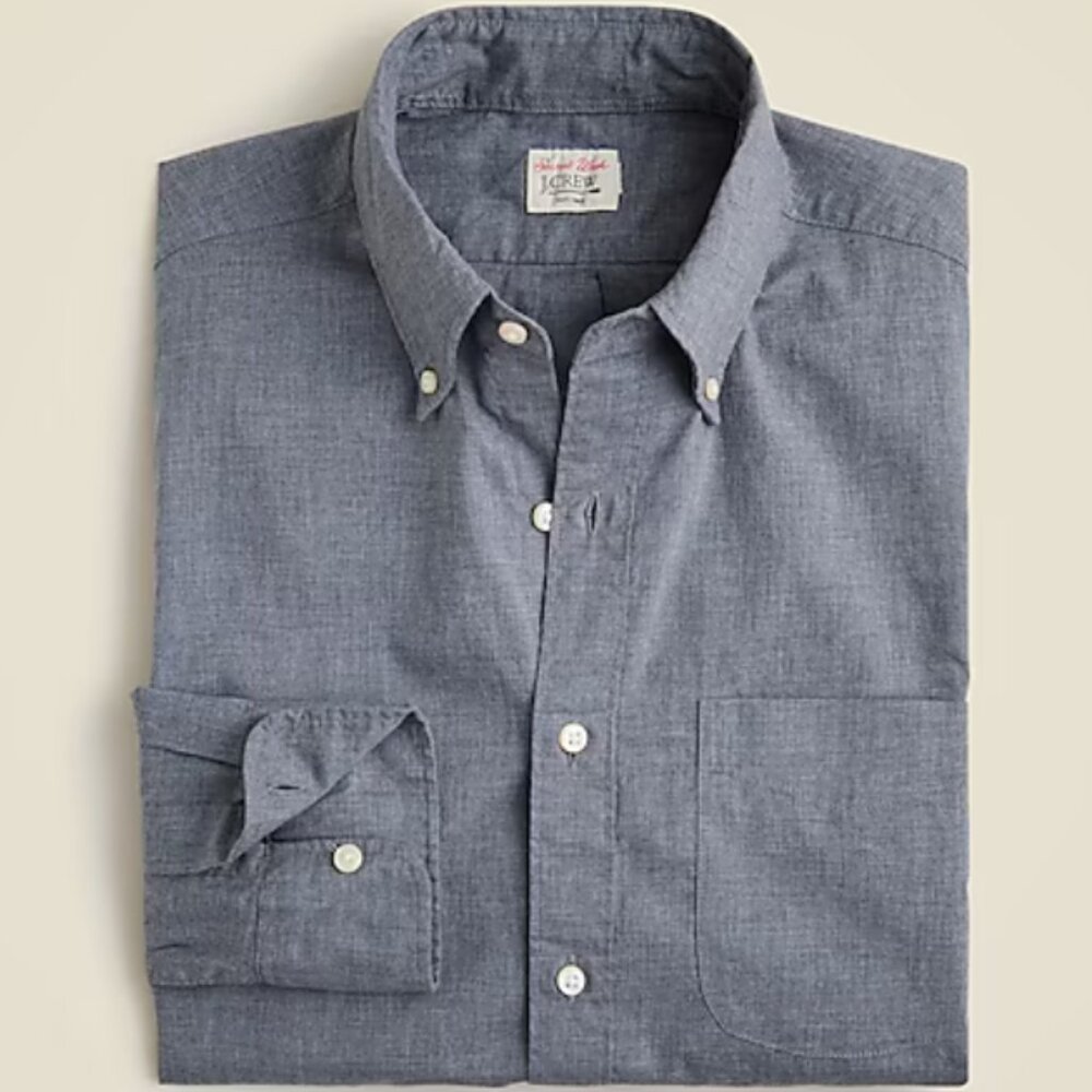 NWT J Crew Secret Wash cotton poplin shirt - M
